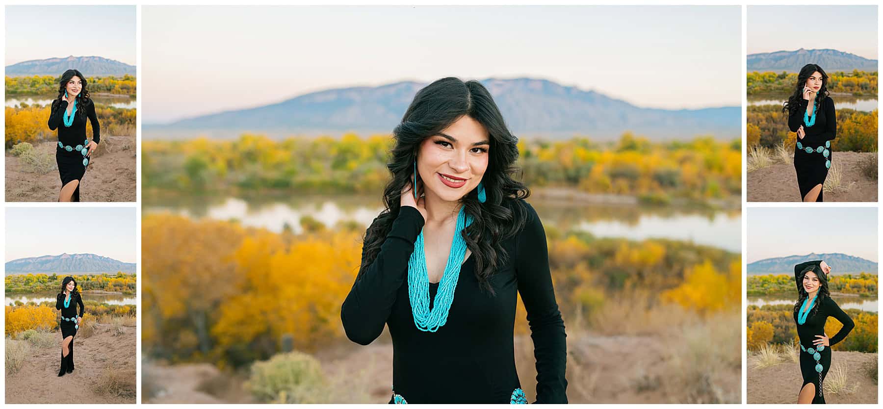 Senior Photos in Albuquerque, New Mexico in front of the Sandia Mountains 