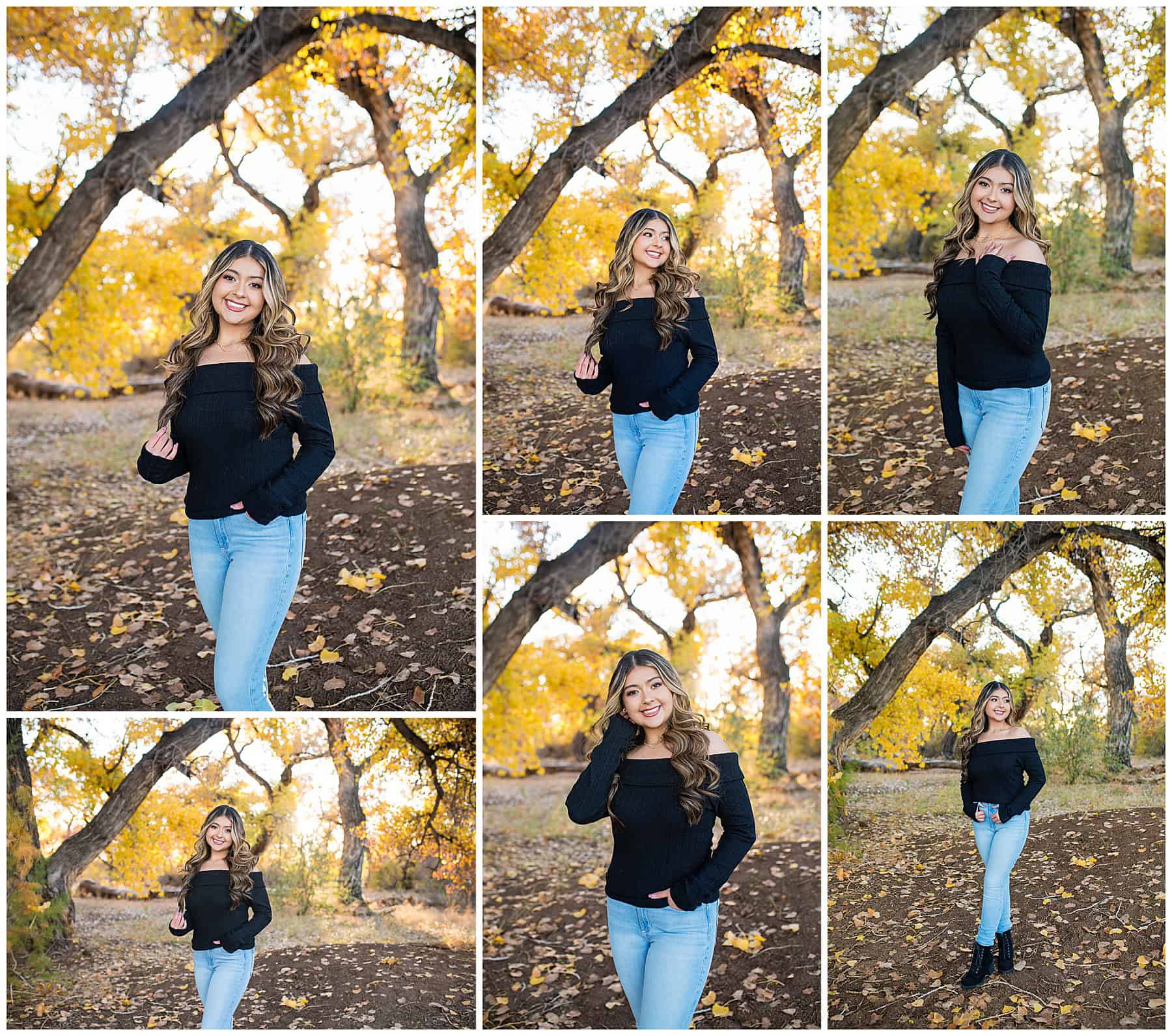 High School Senior Portraits during the fall season in Albuquerque. 