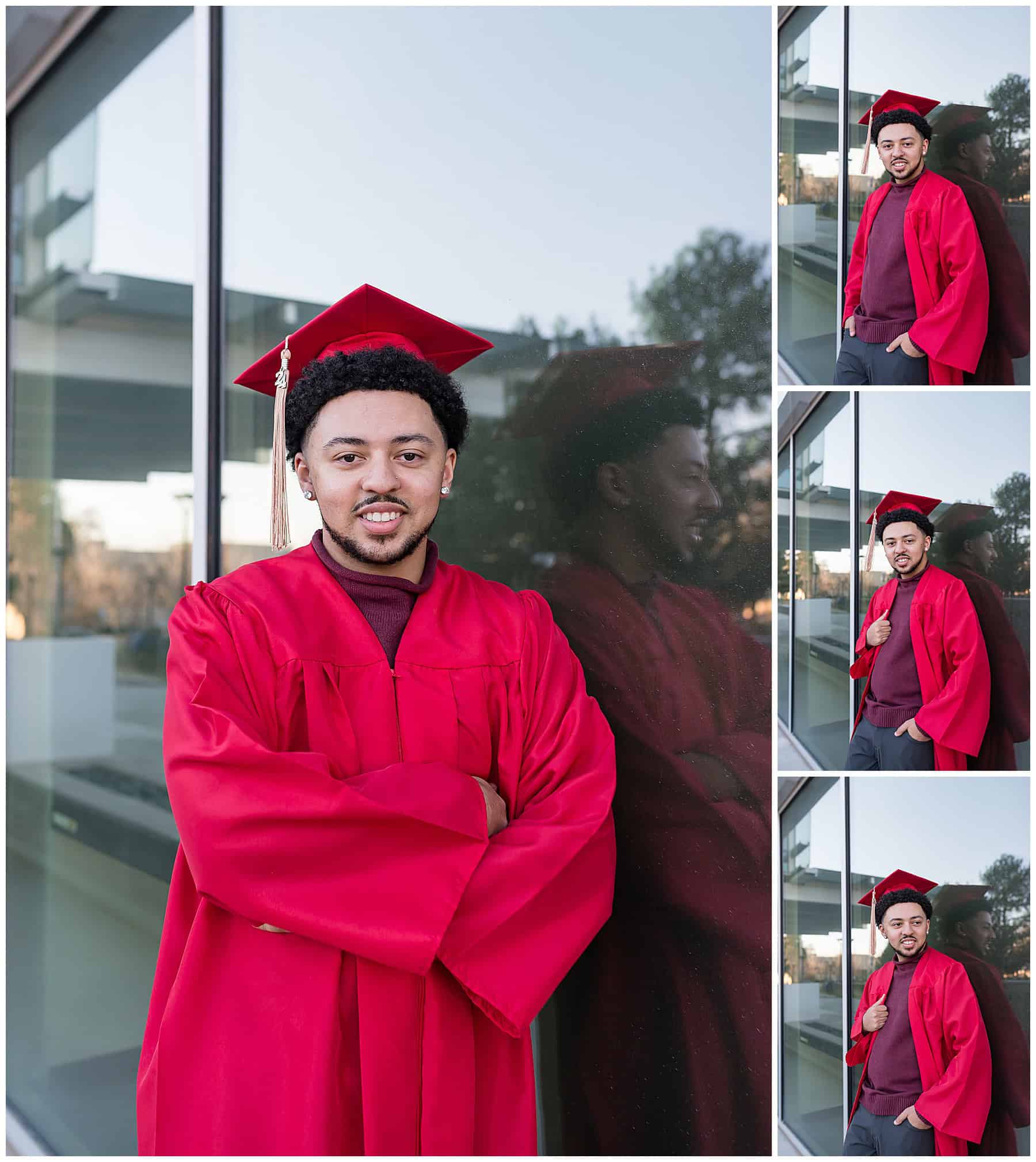 Young Man in his cap and gown at his Senior Portrait session in Albuquerque. 