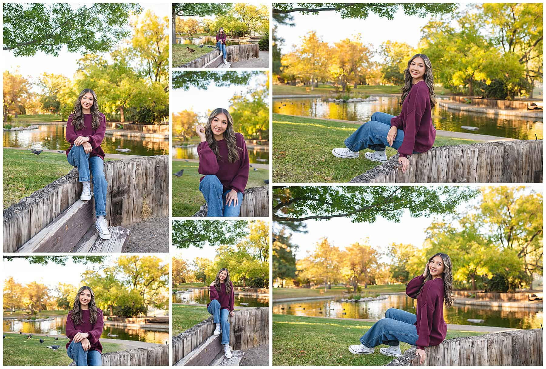 Girl at her Fall senior Portraits in Albuquerque, New Mexico. 