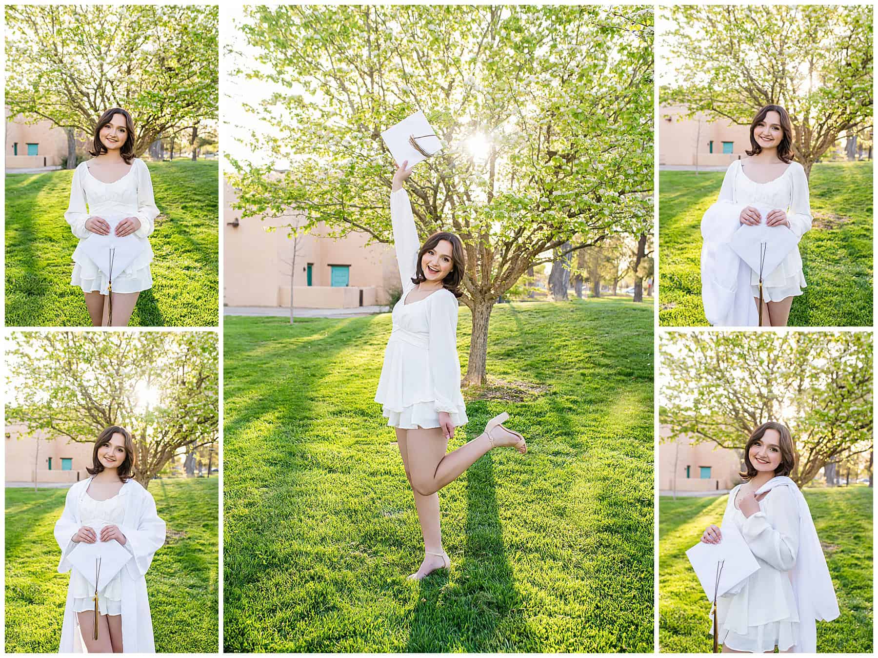 New Mexico senior photographer capturing sunset senior portraits for graduation