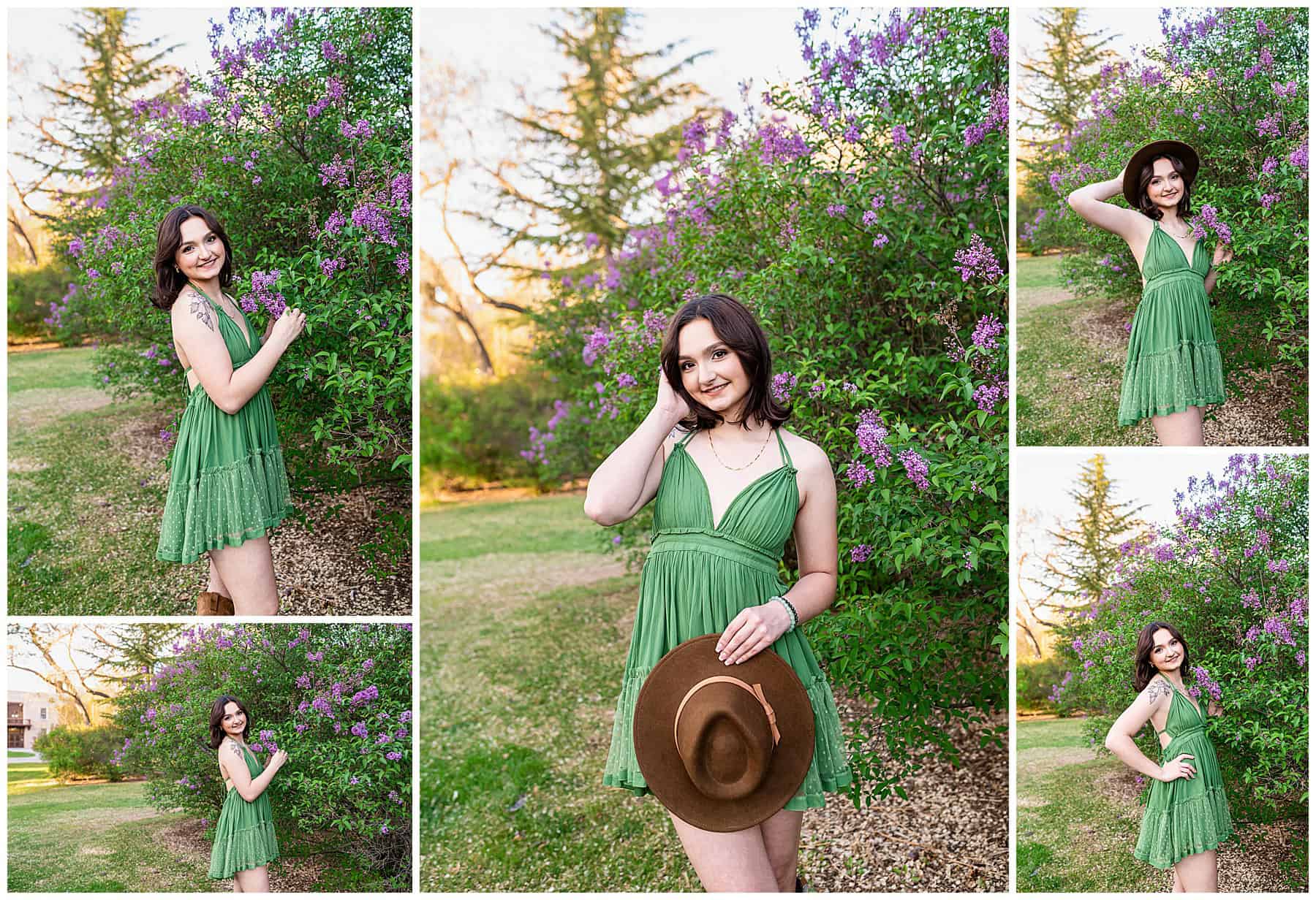 senior photo with professional hair, makeup, and outfit from AMP Style Closet