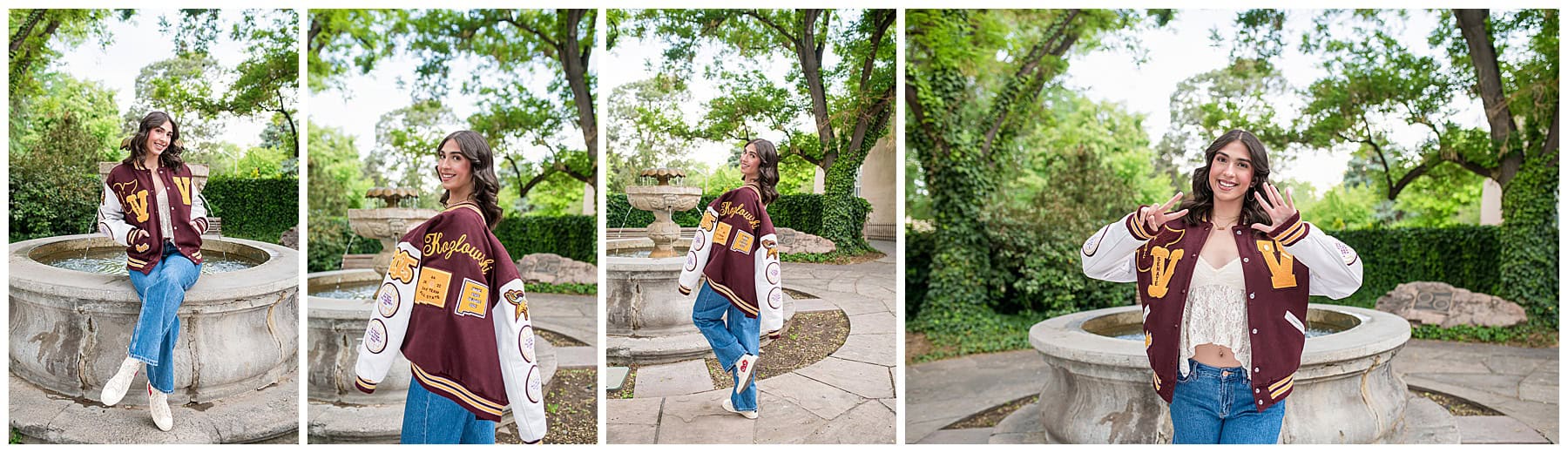 Vibrant and personality-packed senior photoshoot for a Valley High School senior girl in Albuquerque, featuring colorful locations and styled outfits.