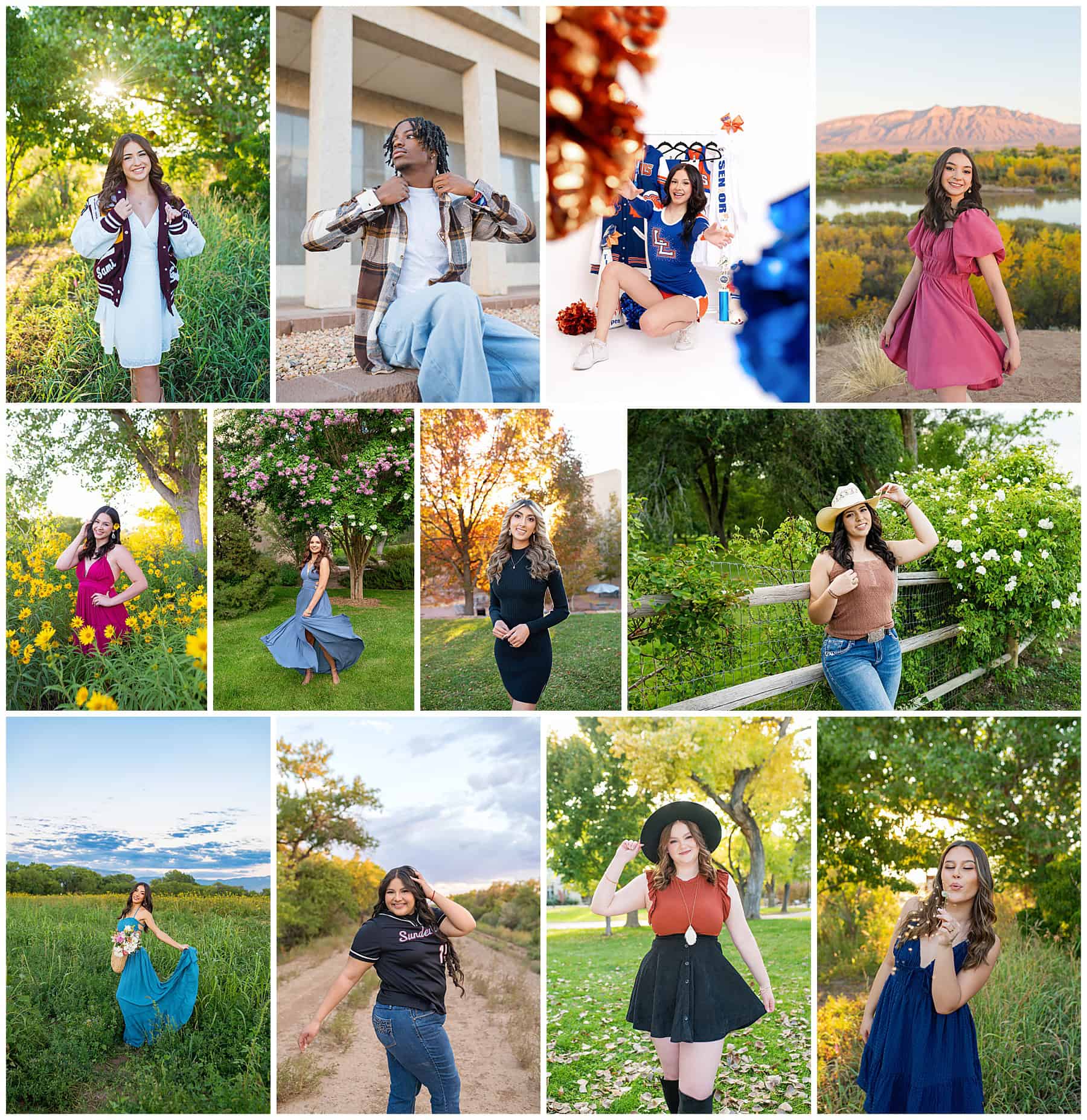 Memorable Class of 2025 senior photo highlights captured in Albuquerque and nearby New Mexico locations by Anchored Memory Photography.