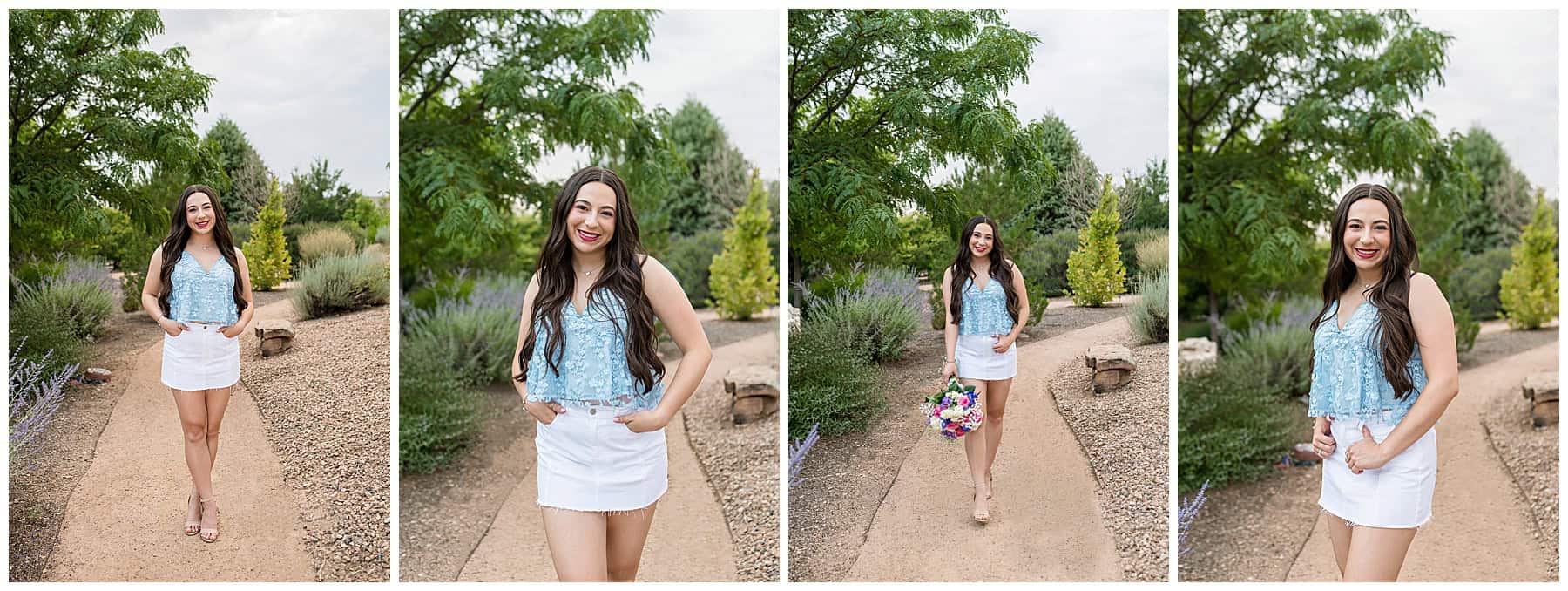 confident senior posing during outdoor photo session