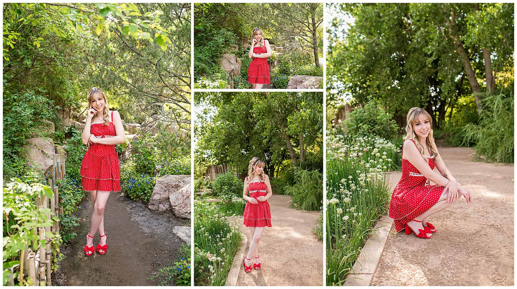 high school senior smiling during outdoor photo session