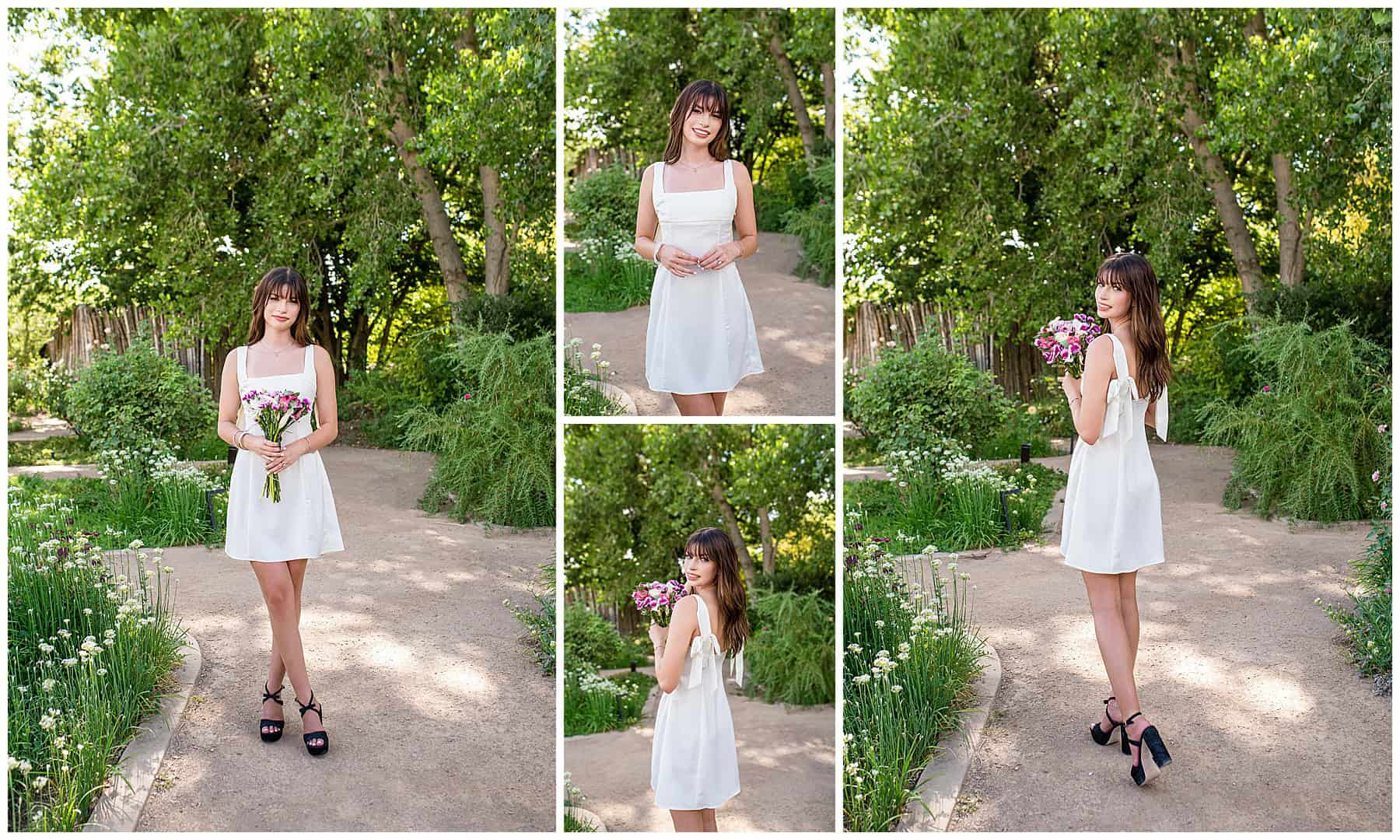 summer senior pictures with greenery