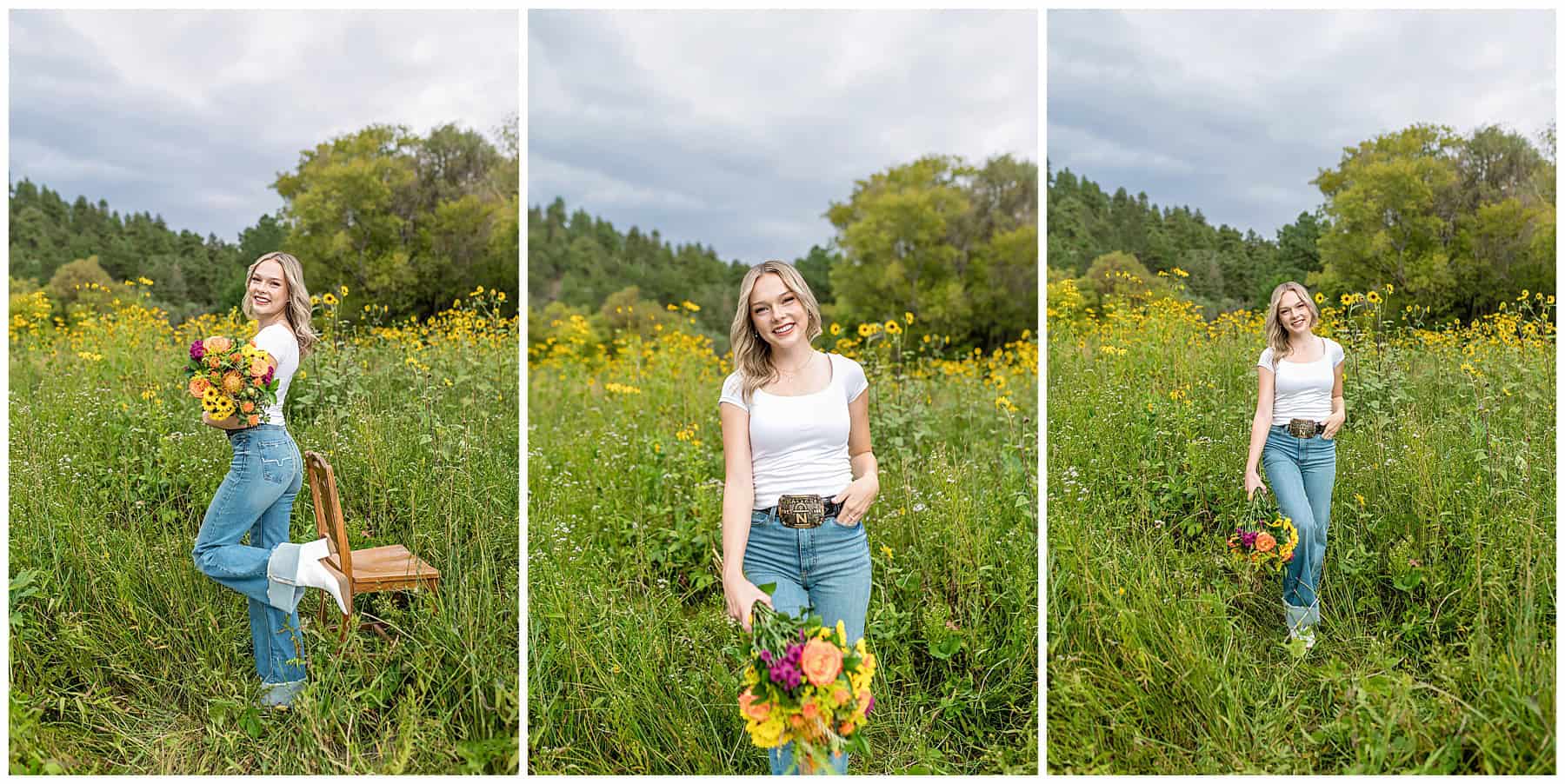 Sunflower senior portraits 
