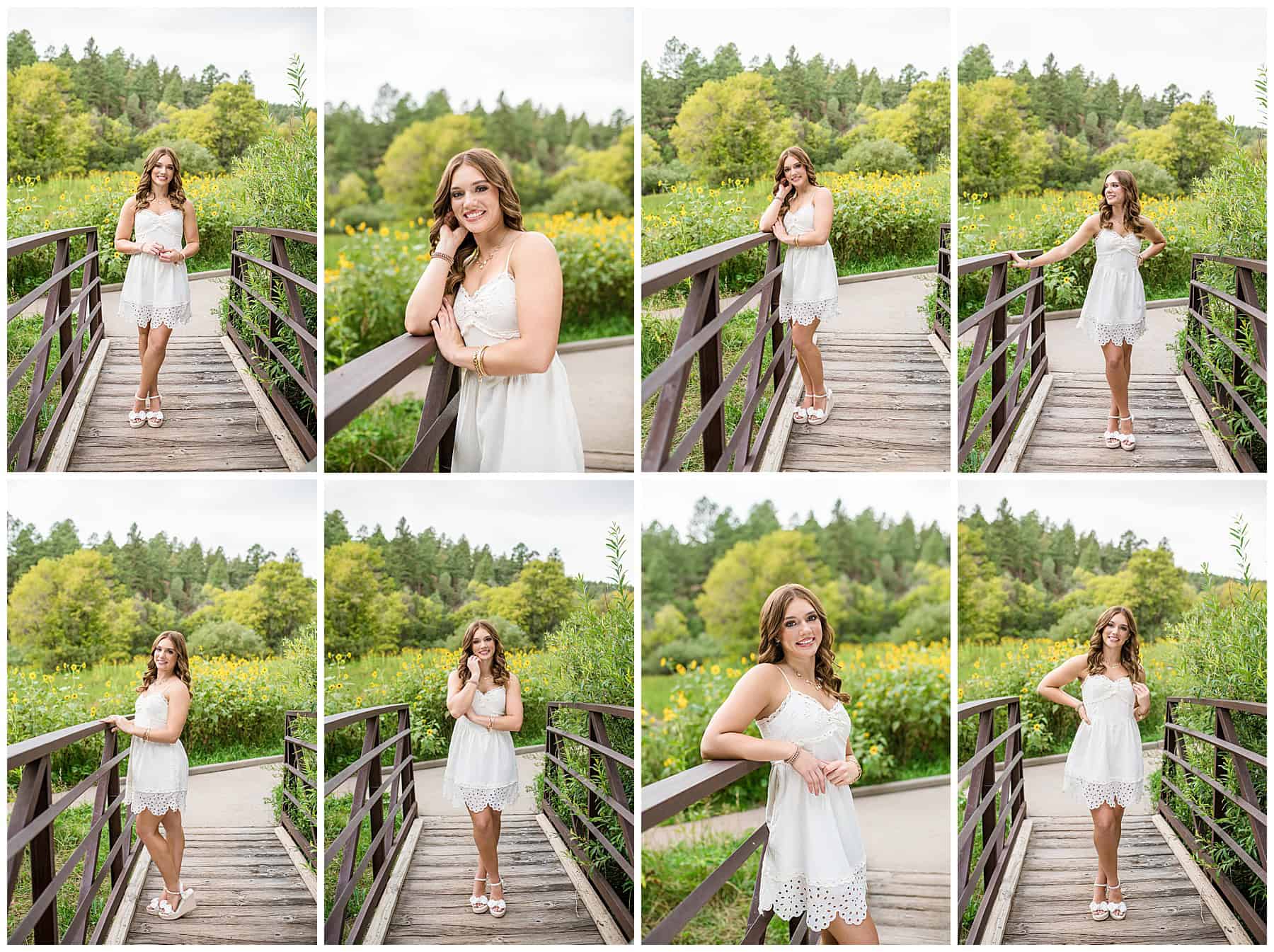 senior girl flowy dress field sunset
