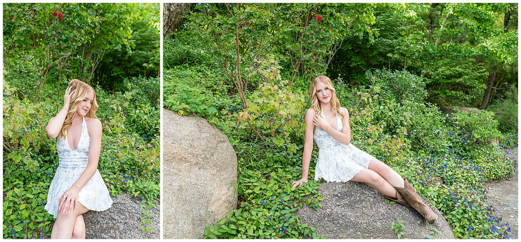 Santa Fe High School Senior at the botanical Garden during golden hour 