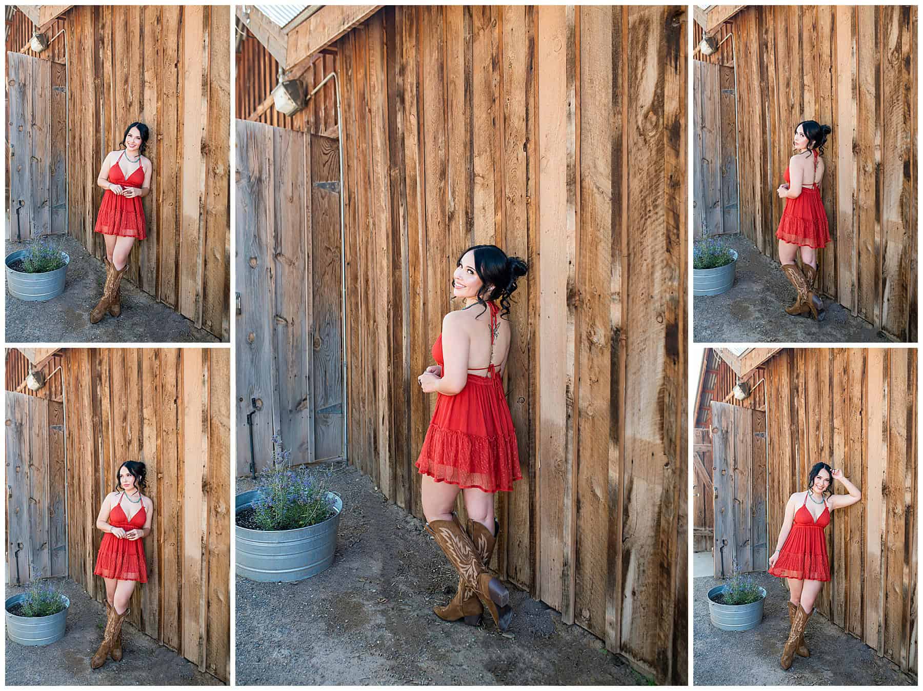 cowgirl boots outfit idea for senior photo session
